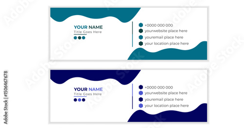 Modern and minimalist email signature ,email footer template,corporate email signature template design or business email signature with an author photo place modern and minimal layout.