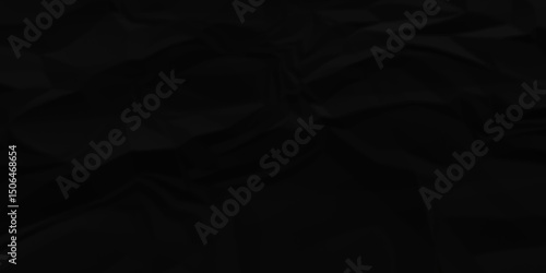 Dark black crumpled paper background. old paper wrinkle texture pattern. cardboard wrinkled arts craft and Seamless black crumpled paper.	
