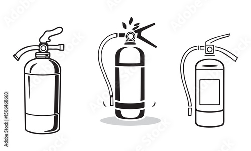 fire extinguisher isolated clipart cartoon Illustration drawing