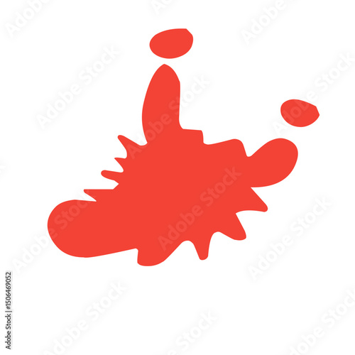 splashes of red stains