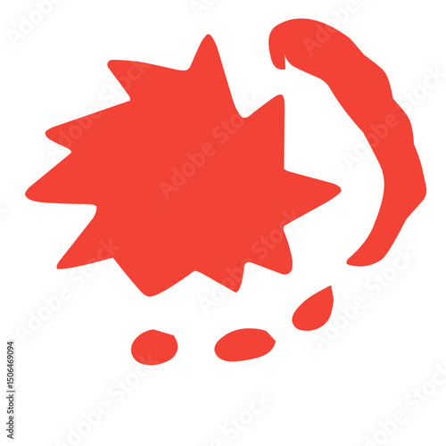 splashes of red stains