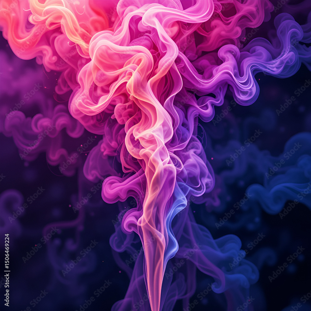 Obraz premium Abstract background with neon smoke energizing energy
