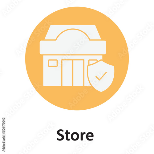 Store insurance :Vector Icon which can easily modify or edit