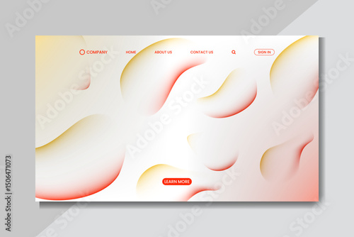 Bright Abstract Landing Page with Warm Gradient Blobs