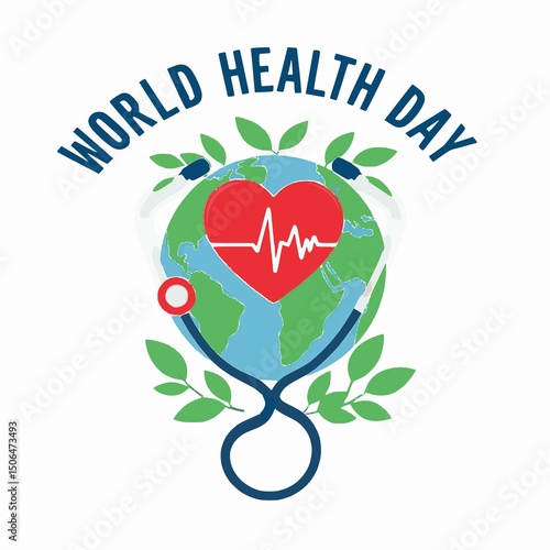 green apple with heart