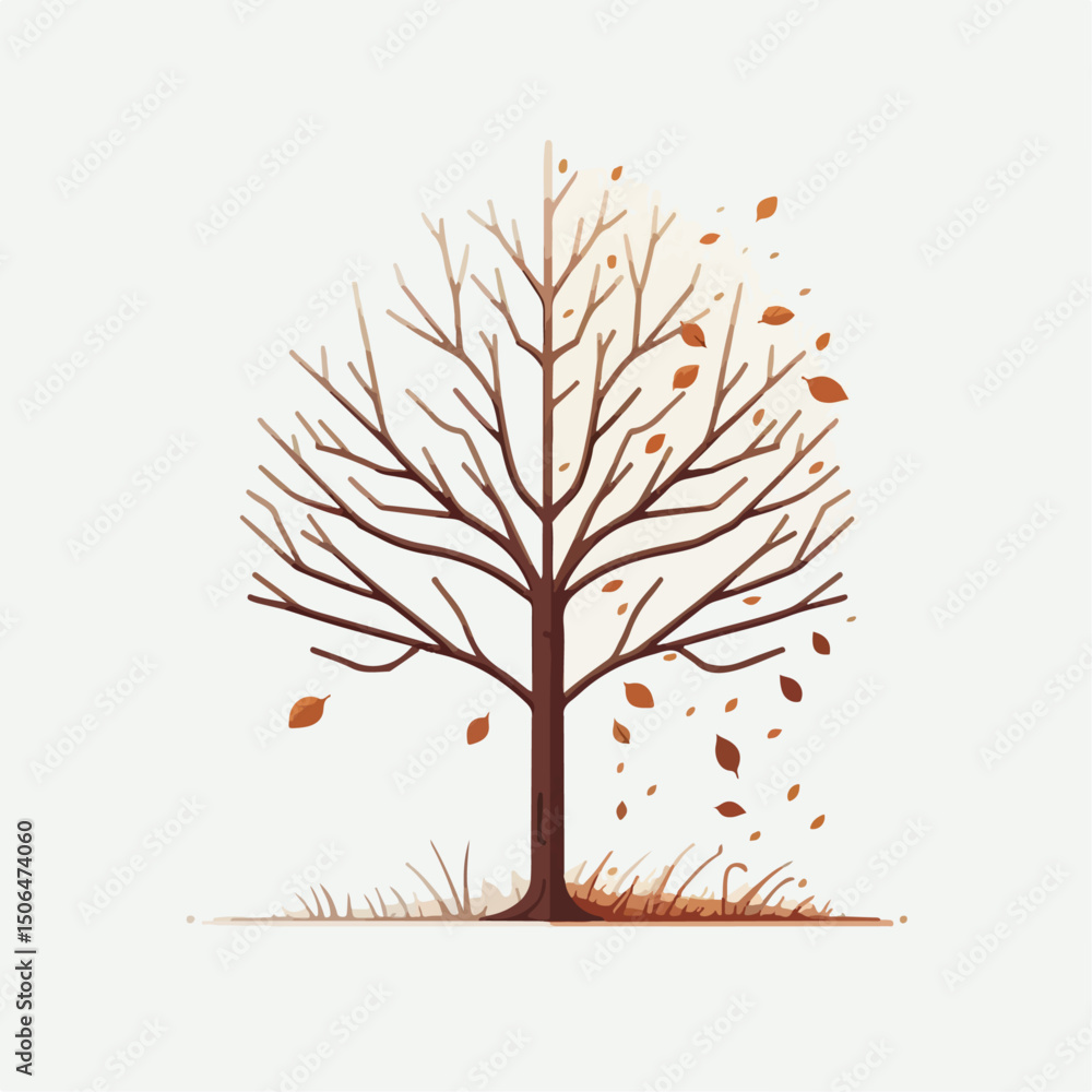Obraz premium autumn tree with leaves