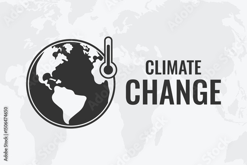 Climate Change Earth with thermometer, visualizing global temperature crisis.