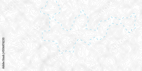 Seamless pattern with lines White wave paper curved reliefs abstract background, Abstract topographic contours map background. Abstract black and white topographic contours lines of mountains.	