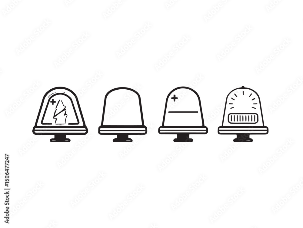 hazard lights line art simple clean vector illustration design hazard lights line art simple clean vector illustration design