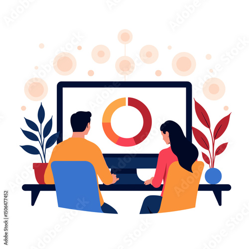 Interactive data analysis during virtual meeting, modern collaboration