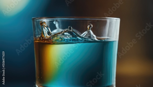 glass of water with ice