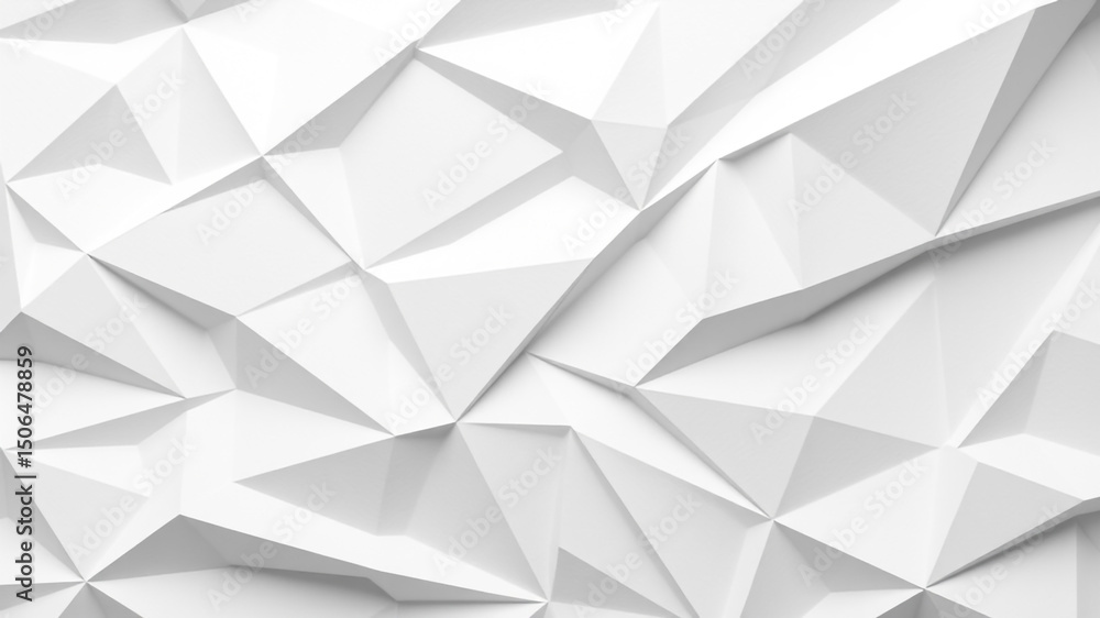 Fototapeta premium Abstract white geometric triangular background design