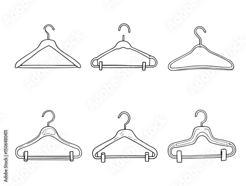 minimalist hangers line art for modern design projects