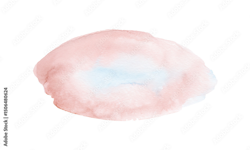 Fototapeta premium Baby Pink watercolor brush stroke on an isolated background 