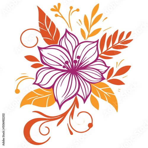 outline line art floral, minimalist flower texture, seamless textile pattern, trendy kitchen wear print, wrapping paper sketch

