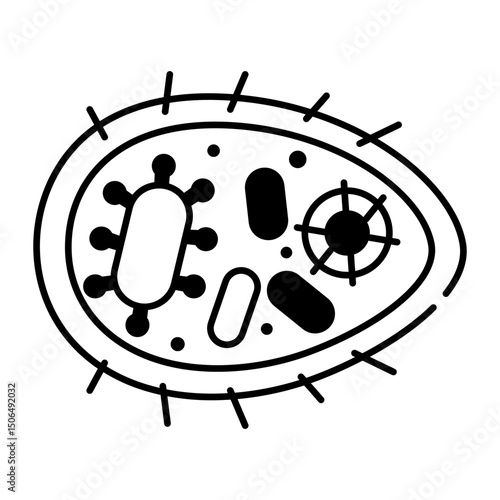 A doodle style icon of parietal cell
