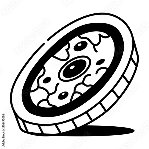 A hand drawn style icon of endothelial cell