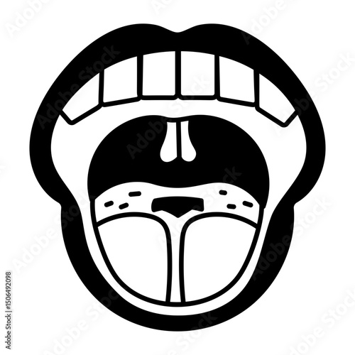 A drawing style icon of epiglottis
