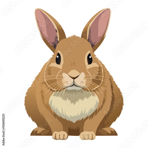 a chubby rabbit animal