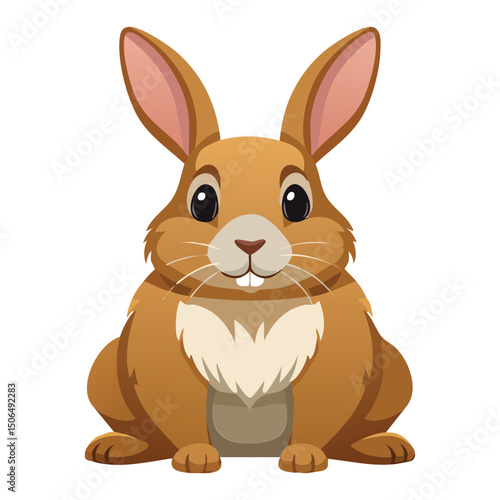 a chubby rabbit illustration