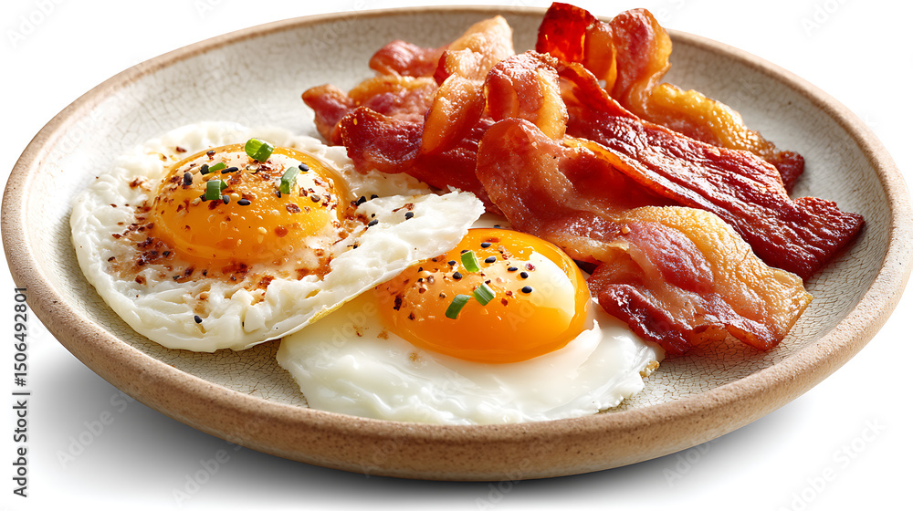 Cooking breakfast eggs and bacon kitchen table food photography cozy home top-down view culinary delight Cooking breakfast eggs and bacon kitchen table food photography cozy home top-down view culinary delight