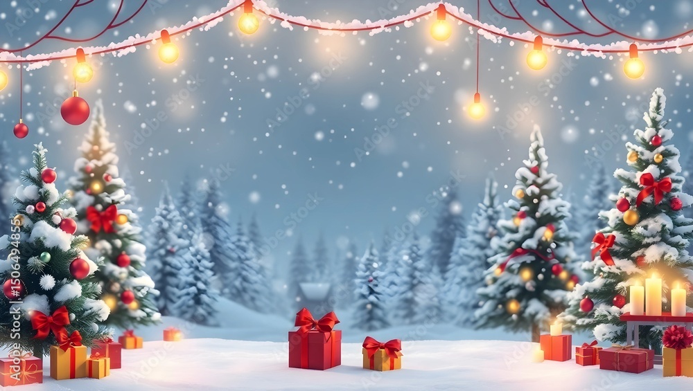 Obraz premium Christmas background with a minimalist and elegant design.