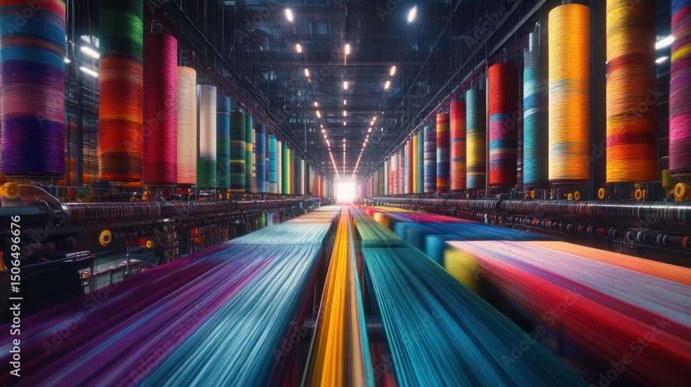 Obraz premium Colorful abstract interior tunnel