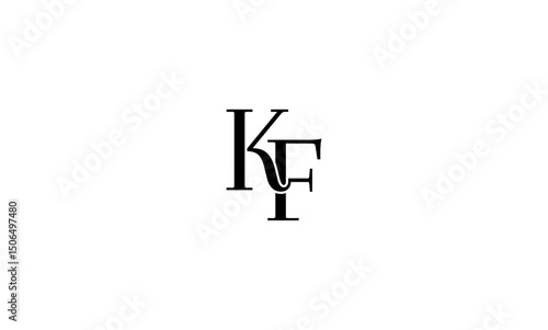 KF initial letters, monogram logo