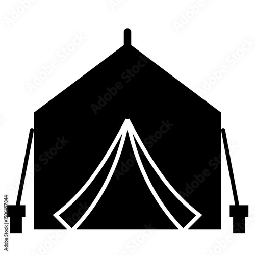 tent solid icon	