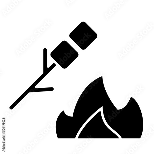marshmallow camfire solid icon
