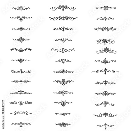 Collection of elegant ornate decorative dividers