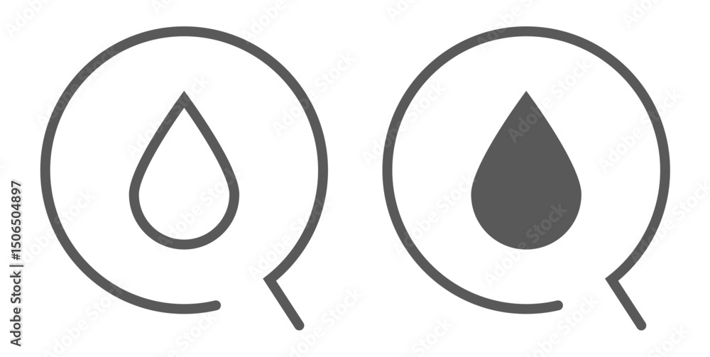 水滴・しずく・涙・汗のアイコン 水滴・しずく・涙・汗のアイコン