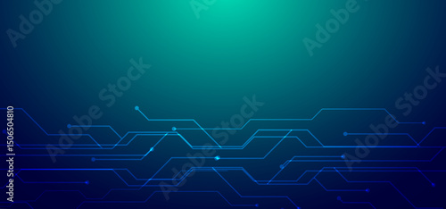 Digital technology speed connect blue green background, cyber nano information, abstract communication, innovation future tech data, internet network connection, Ai big data, line dot illustration 3d