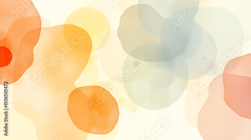 abstract watercolor background, forms connect the main elements with barely perceptible washes