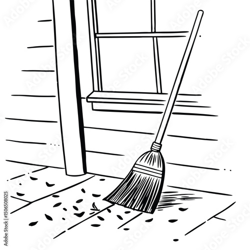 broom and shovel