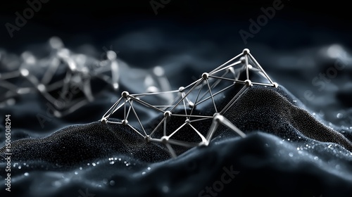 Network digital technology background, ai data 01 computer code binary, connection of internet of things, 3d illustration background, future of deep learning, grid area ofserver online