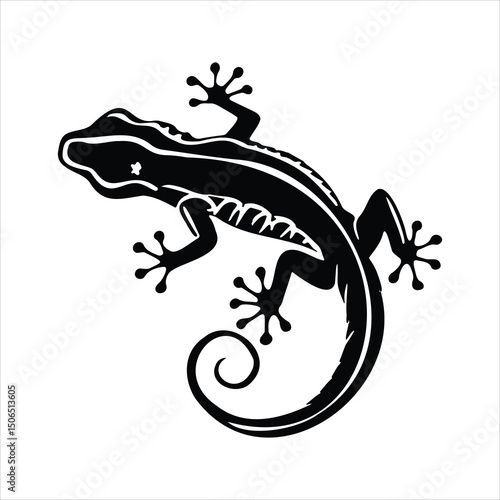 Lizard isolated on white background vector illustration of reptile wildlife icon design
