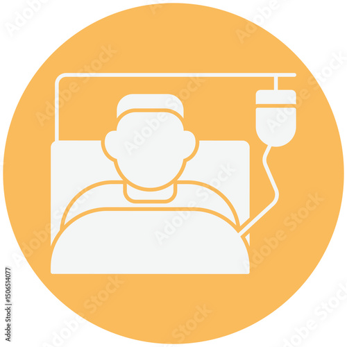Inpatient :Vector Icon which can easily modify or edit