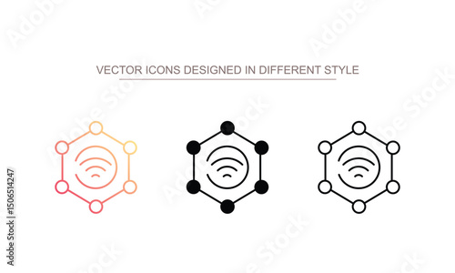 Sensorization icon design with white background stock illustration