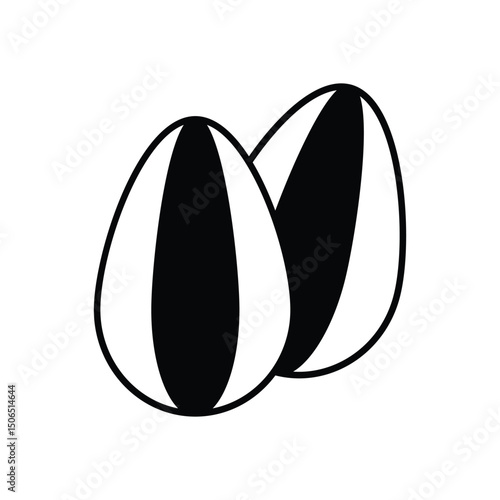 Almond  Vector icon