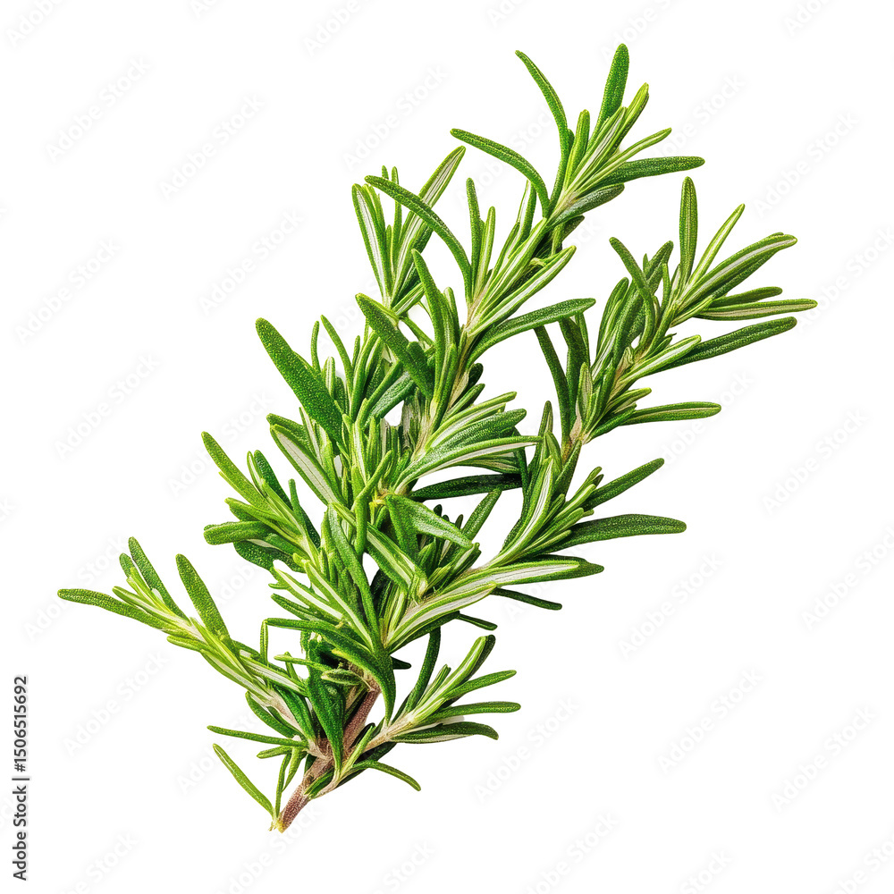 Fresh rosemary sprigs isolated with a clean white background, ideal for culinary and aroma applications, fresh rosemary isolated on white background Fresh rosemary sprigs isolated with a clean white background, ideal for culinary and aroma applications, fresh rosemary isolated on white background