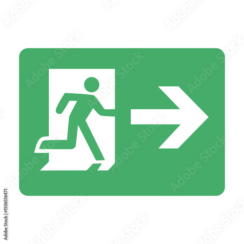 Wallpaper Mural Emergency exit running man icon, green direction sign vector for safety and evacuation routes Torontodigital.ca