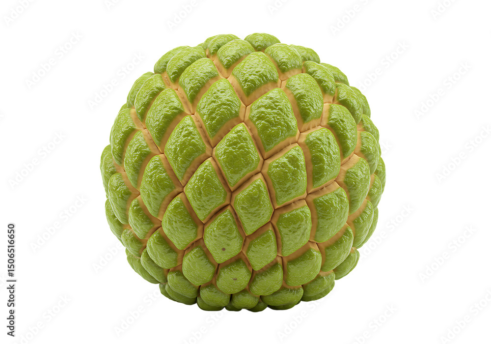 Fototapeta premium Whole Sugar Apple Fruit on Transparent Background