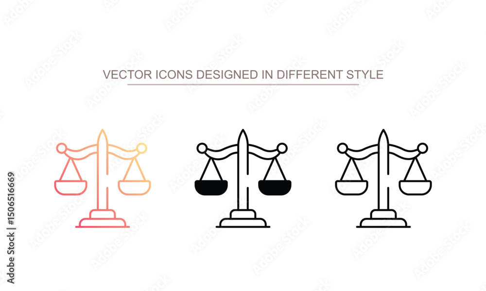 Scale icon design with white background stock illustration Scale icon design with white background stock illustration