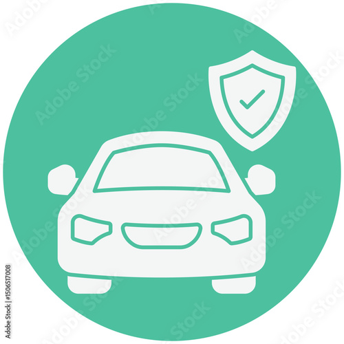 Car insurance :Vector Icon which can easily modify or edit