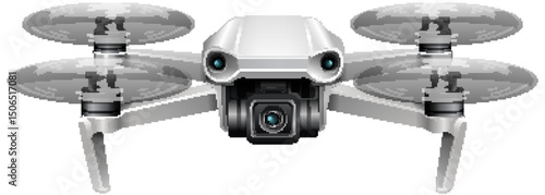 Realistic Vector Illustration of a Modern Drone