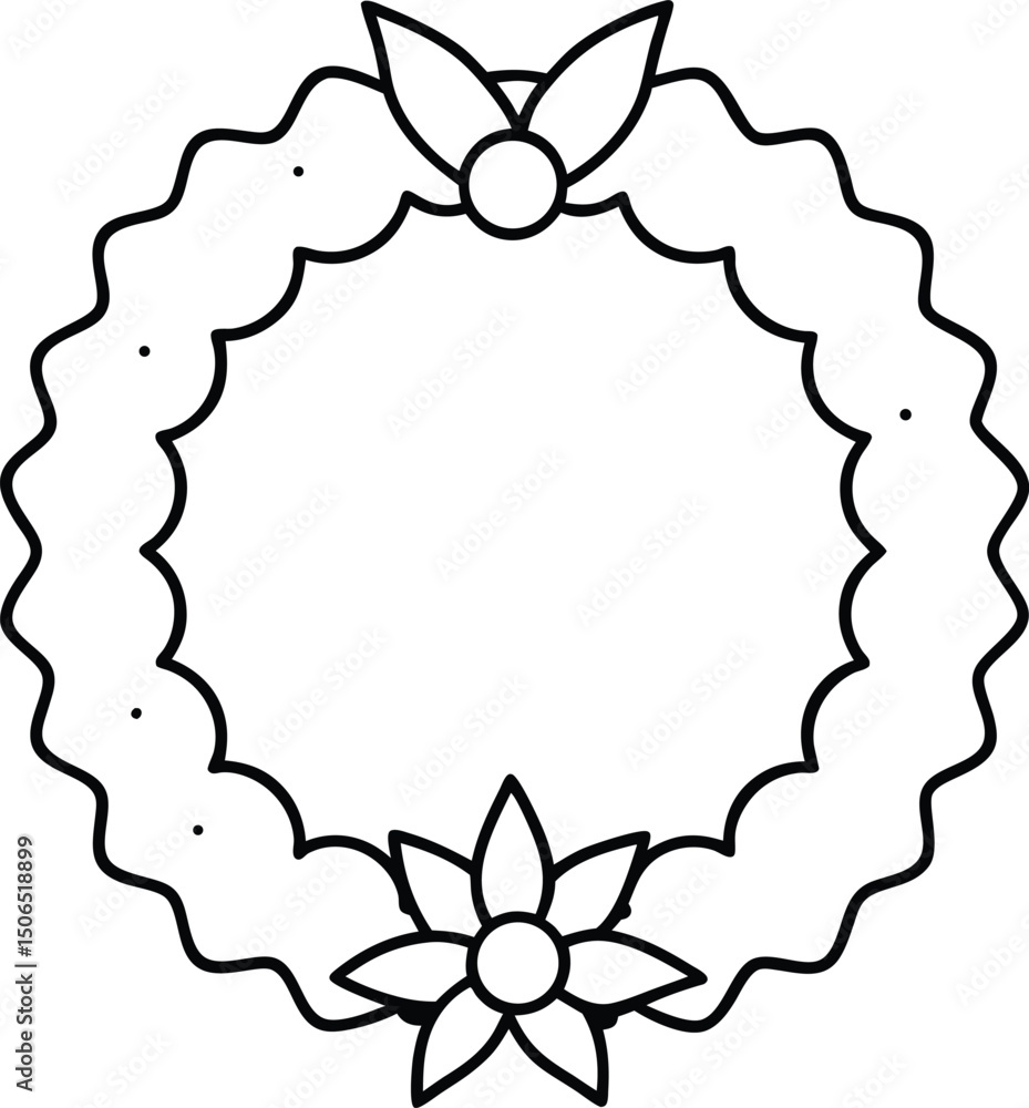 Fototapeta premium christmas wreath (3).eps