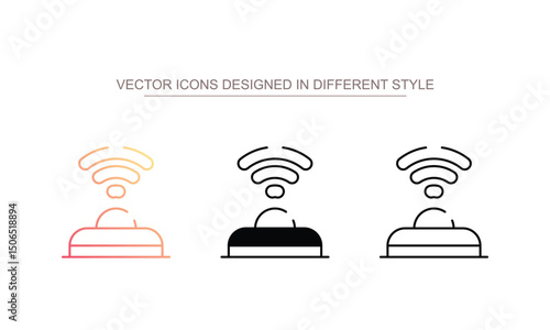 Infrared icon design with white background stock illustration