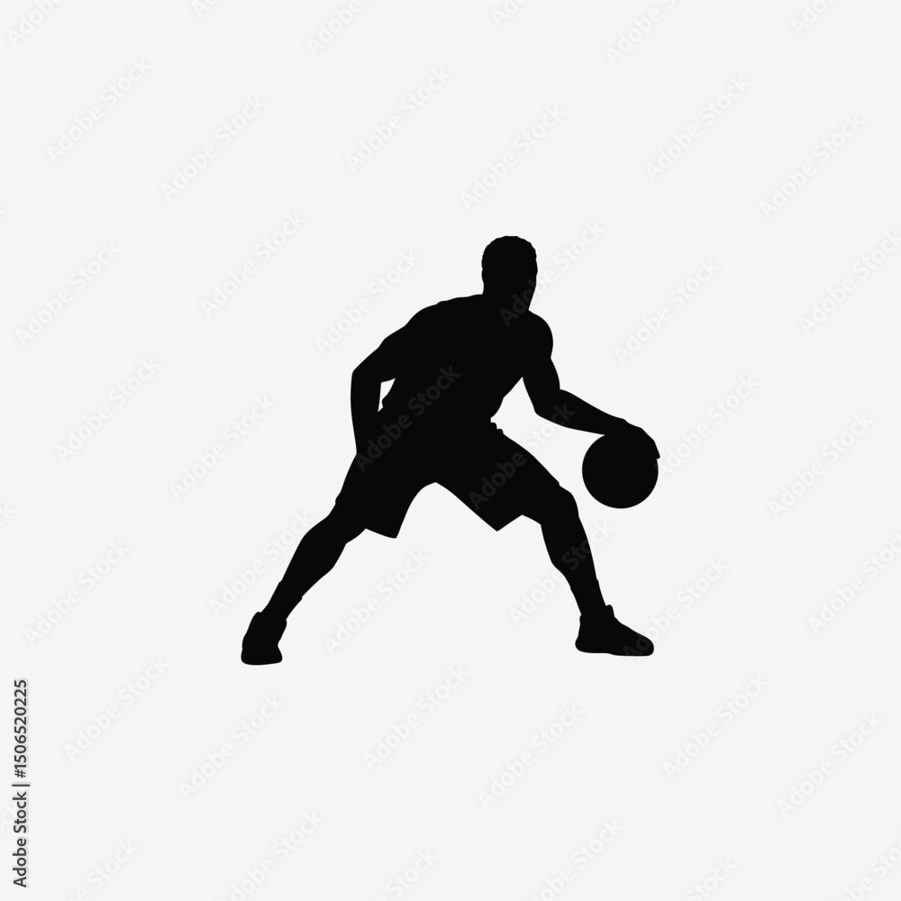 Basketball Player Silhouette Vectors – Dynamic Sports Poses on Clean White Background for Design & Print Basketball Player Silhouette Vectors – Dynamic Sports Poses on Clean White Background for Design & Print
