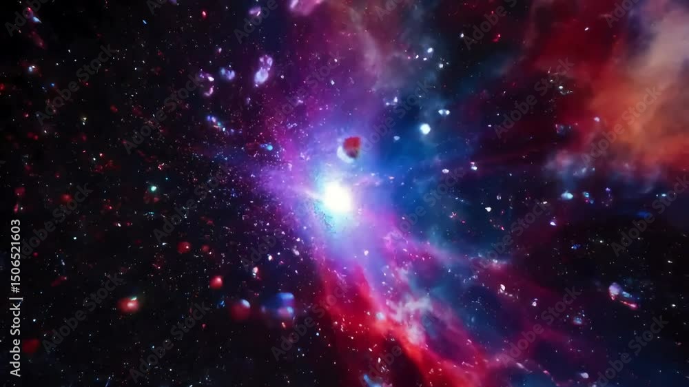 Simulation of a protoplanetary disk forming into planets, with particles colliding, accreting, and glowing as they form distinct celestial bodies in a vibrant space setting.
Simulation of a protoplanetary disk forming into planets, with particles colliding, accreting, and glowing as they form distinct celestial bodies in a vibrant space setting.